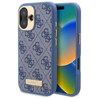 Guess GUHMP16MU4GPRB 4G Logo Plate MagSafe keménytok iPhone 16 Plus - kék kép