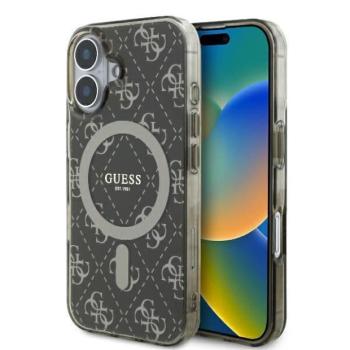 Guess GUHMP16SH4DTEW IML 4G Background MagSafe keménytok iPhone 16 - barna kép