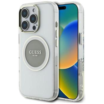 Guess GUHMP16XHTDRCEDG IML Metal Colored Circle Classic Logo MagSafe-kompatibilis tok iPhone 16 Pro Max - szürke kép