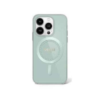 Guess GUHMP16XPFTDTEN IML Rhinestones MagSafe keménytok iPhone 16 Pro Max - zöld kép