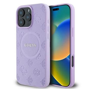 Guess GUHMP16XPSAPSMEU Saffiano Peony Classic Logo MagSafe keménytok iPhone 16 Pro Max - lila kép