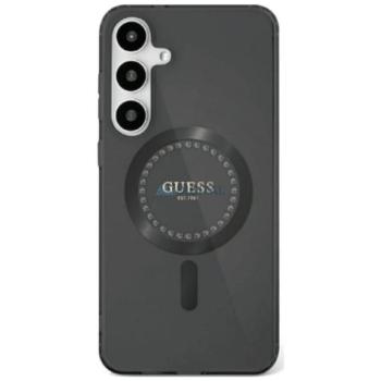 Guess GUHMS25SPFTDTEK IML Rhinestones MagSafe-kompatibilis tok Samsung Galaxy S25 - fekete kép