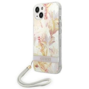 Guess GUOHCP14MHFLSU iPhone 14 Plus / 15 Plus 6.7&quot; lila keménytok virágszíjjal kép
