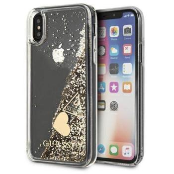 Guess GUOHCPXGLHFLGO iPhone X/Xs arany Glitter Charms keménytok  kép