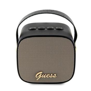 Guess Hangszóró Bluetooth GUWSB2P4SMK hangszóró mini fekete 4G bőr Script Logo szíj kép