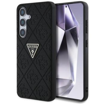Guess Hot Stamp 4G Pattern Triangle Metal Logo Samsung Galaxy S25 kemény hátlap tok, fekete kép
