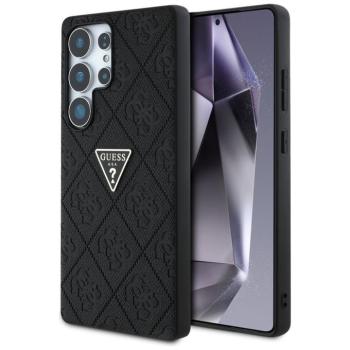 Guess Hot Stamp 4G Pattern Triangle Metal Logo Samsung Galaxy S25 Ultra kemény hátlap tok, fekete kép