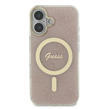 Guess IML 4G MagSafe iPhone 16 Pro Max MagSafe kemény hátlap tok, rózsaszín GUHMP16XH4STP kép