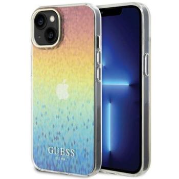 Guess IML Faceted Mirror Disco Iridescent Apple iPhone 15 hátlap tok, színes kép