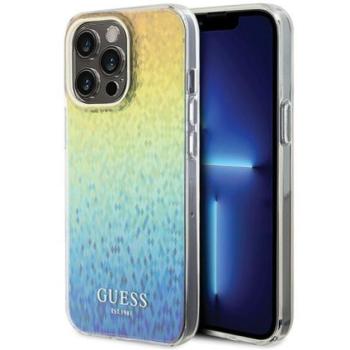 Guess IML Faceted Mirror Disco Iridescent Apple iPhone 15 Pro Max hátlap tok, színes kép
