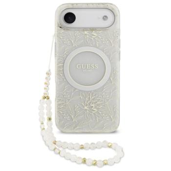 Guess IML Flowers Allover Strap Apple iPhone Air (2025) MagSafe hátlap tok, fehér kép