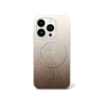 Guess IML Glitter Gradient iPhone 16 Pro MagSafe kemény hátlap tok, barna GUHMP16LHGRCELW kép