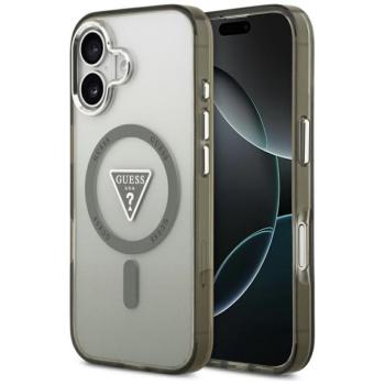 Guess IML Gradient Triangle Logo Apple iPhone 17 hátlap tok kameravédő peremmel, MagSafe, khaki kép