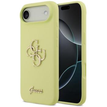 Guess Liquid Silicone 4G Metal Logo Apple iPhone Air (2025) hátlap tok, sárga kép