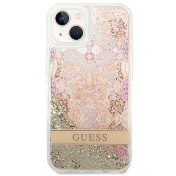 Guess Paisley Liquid Glitter Apple iPhone 14 Plus hátlap tok, arany kép