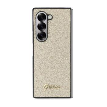 Guess PC/TPU Glitter Flakes Metal Logo Samsung Galaxy Z Fold 6 hátlap tok, arany kép