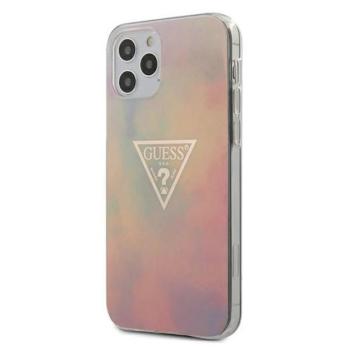 Guess PC/TPU Gold Triangle Apple iPhone 12 mini hátlap tok, rózsaszín kép