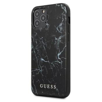 Guess PC/TPU Marble Apple iPhone 12 mini hátlap tok, fekete kép