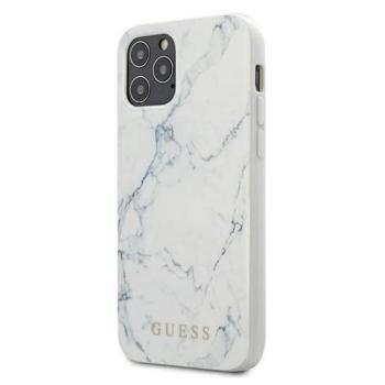 Guess PC/TPU Marble Apple iPhone 12 Pro Max hátlap tok, fehér kép