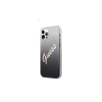 Guess PC/TPU Vintage Apple iPhone 12/12 Pro hátlap tok, átmenetes fekete kép