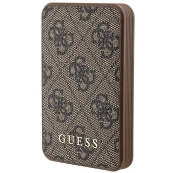 Guess Powerbank 15W GUPB5LP4GEGW 5000mAh barna 4G bőr fém logo kép