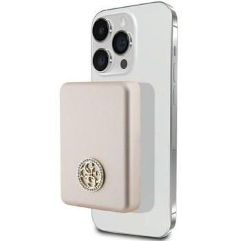 Guess Powerbank indukciós 5W GUPBM3AL4DMD 3000mAh arany MagSafe 4G Strassed fém logó kép