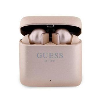 GUESS PRINTED LOGO bluetooth fülhallgató SZTEREO (v5.1, TWS, mikrofon + töltőtok) ROZÉARANY kép