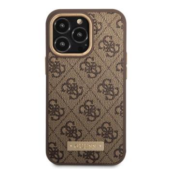 Guess PU 4G MagSafe Apple iPhone 14 Pro hátlap tok, barna kép