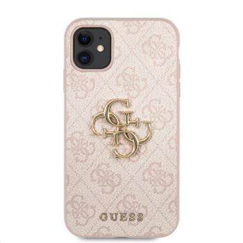 Guess PU 4G Metal Logo Apple iPhone 11 hátlap tok, rózsaszín kép