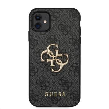 Guess PU 4G Metal Logo Apple iPhone 11 hátlap tok, szürke kép
