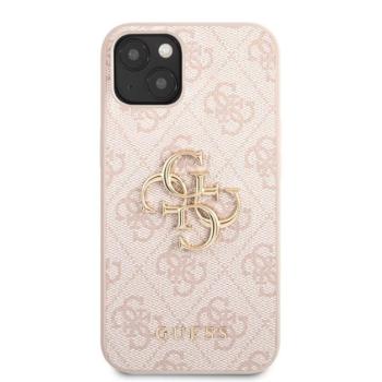Guess PU 4G Metal Logo Apple iPhone 13 hátlap tok, rózsaszín kép