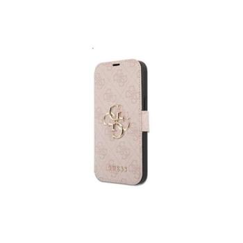 Guess PU 4G Metal Logo Apple iPhone 13 Pro Max flip tok, rózsaszín kép