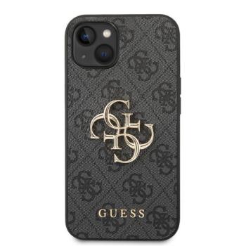 Guess PU 4G Metal Logo Apple iPhone 14 Plus hátlap tok, szürke kép