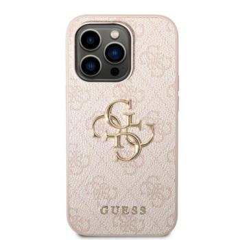Guess PU 4G Metal Logo Apple iPhone 14 Pro Max hátlap tok, rózsaszín kép