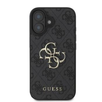 Guess PU 4G Metal Logo Apple iPhone 16 Plus hátlap tok, szürke kép