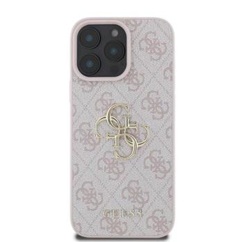 Guess PU 4G Metal Logo Apple iPhone 16 Pro hátlap tok, rózsaszín kép