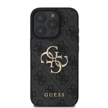 Guess PU 4G Metal Logo Apple iPhone 16 Pro Max hátlap tok, szürke kép