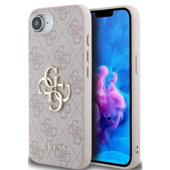 Guess PU 4G Metal Logo Apple iPhone 16e hátlap tok, rózsaszín kép