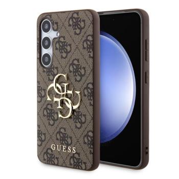 Guess PU 4G Metal Logo Samsung Galaxy S24+ hátlap tok, barna kép