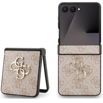 Guess PU 4G Metal Logo Samsung Galaxy Z Flip 7 hátlap tok, rózsaszín kép