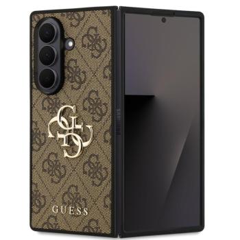 Guess PU 4G Metal Logo Samsung Galaxy Z Fold 7 kemény hátlap tok, barna kép