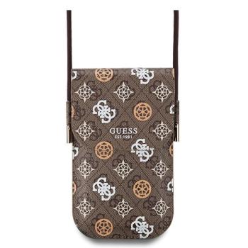 Guess PU 4G Peony Multicolor telefontartó kis táska, barna kép