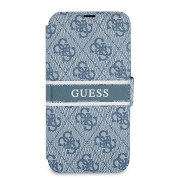 Guess PU 4G Printed Stripe Apple iPhone 13 mini flip tok, kék kép