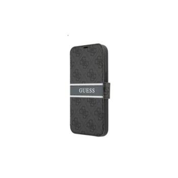 Guess PU 4G Printed Stripe Apple iPhone 13 mini flip tok, szürke kép