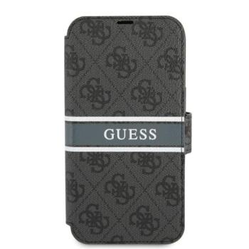 Guess PU 4G Printed Stripe Apple iPhone 13 Pro flip tok, szürke kép