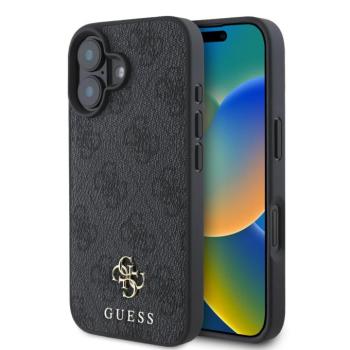 Guess PU 4G Small Metal Logo Apple iPhone 16 MagSafe hátlap tok, sötétszürke kép