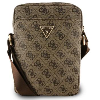 Guess PU 4G Triangle Logo kis táska, 8&quot;, barna kép