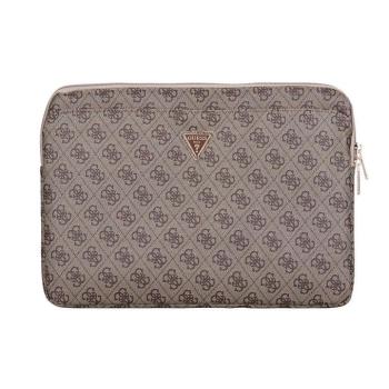 Guess PU 4G Triangle Logo Sleeve 14&quot; laptop táska, barna kép