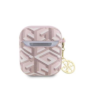 Guess PU G Cube Charm Apple AirPods 1/2 tok, rózsaszín kép