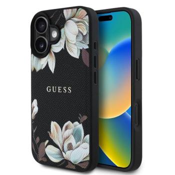 Guess PU Grained Magnolia iPhone 16 MagSafe hátlap tok, fekete kép